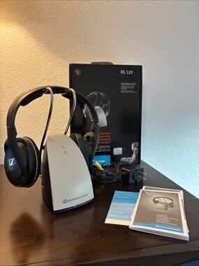 Sennheiser TV Listening RS 120 Wireless Headphones - Black and Silver